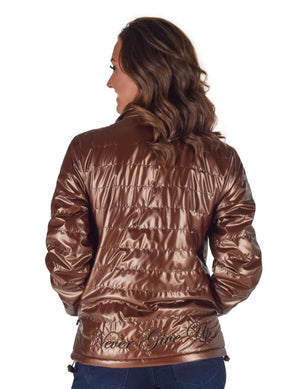 COWGIRL TUFF Women's Copper Mid-weight With Black Embroidery Logos Jacket