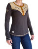 RANCH GIRLS Women's Henley Long Sleeve