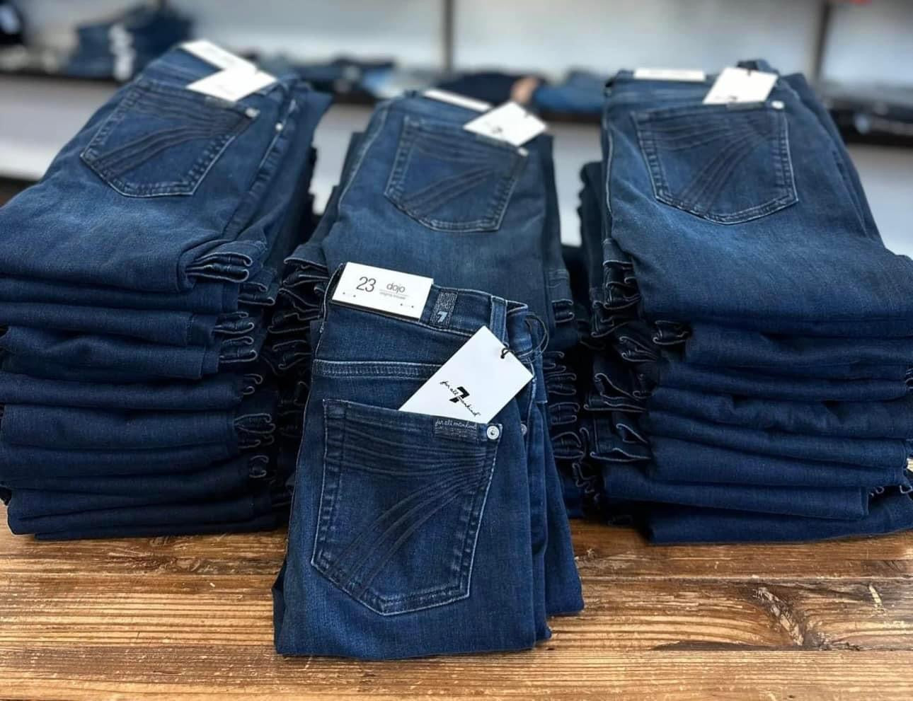 7 FOR ALL MANKIND 深色水洗 Dojo 原创长裤 – Love on a Hanger Western Boutique