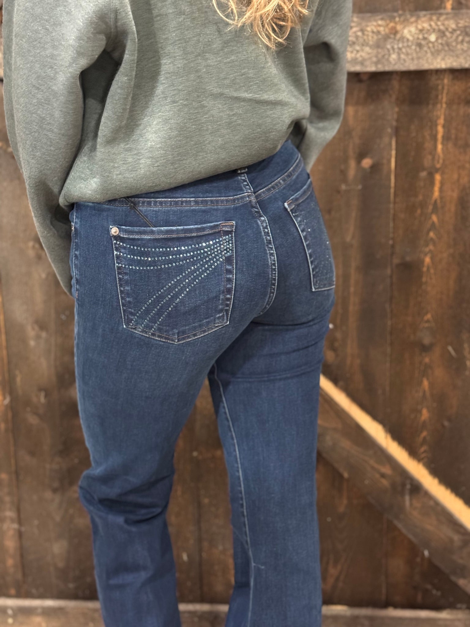 7 FOR ALL MANKIND Dark Wash Crystal Pocket Dojo