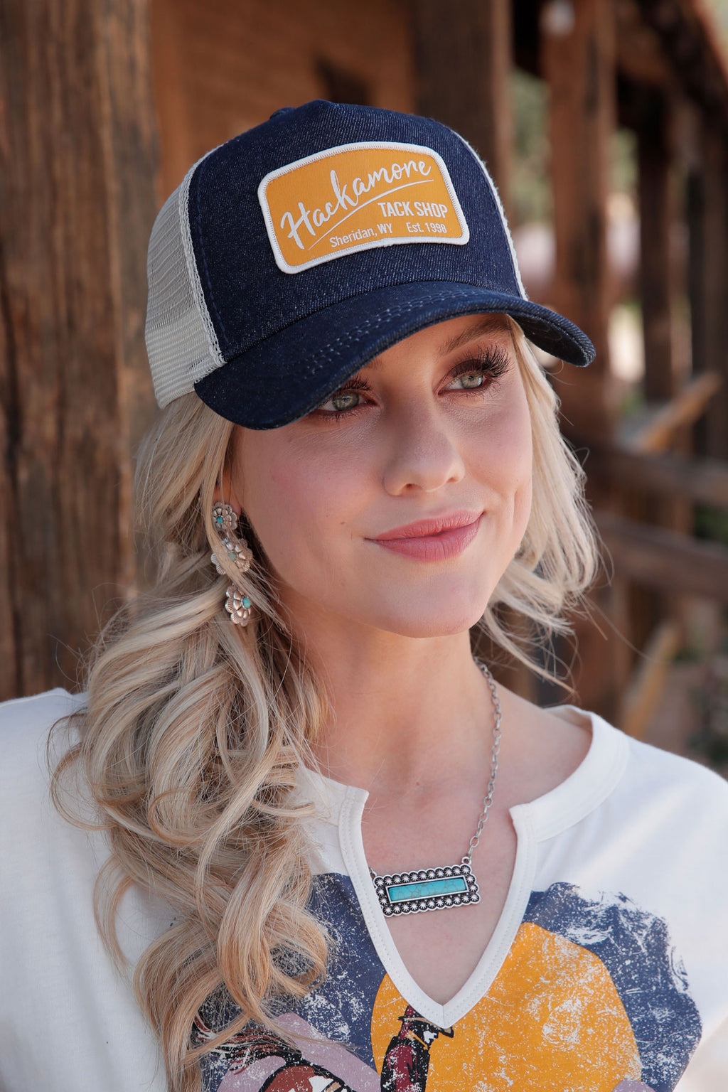 CRUEL GIRL Women's Blue Trucker Cap