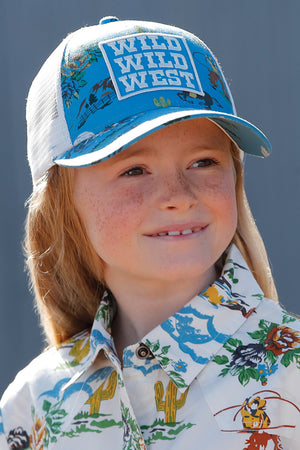 CRUEL GIRL Girl's Light Blue Truckers Cap
