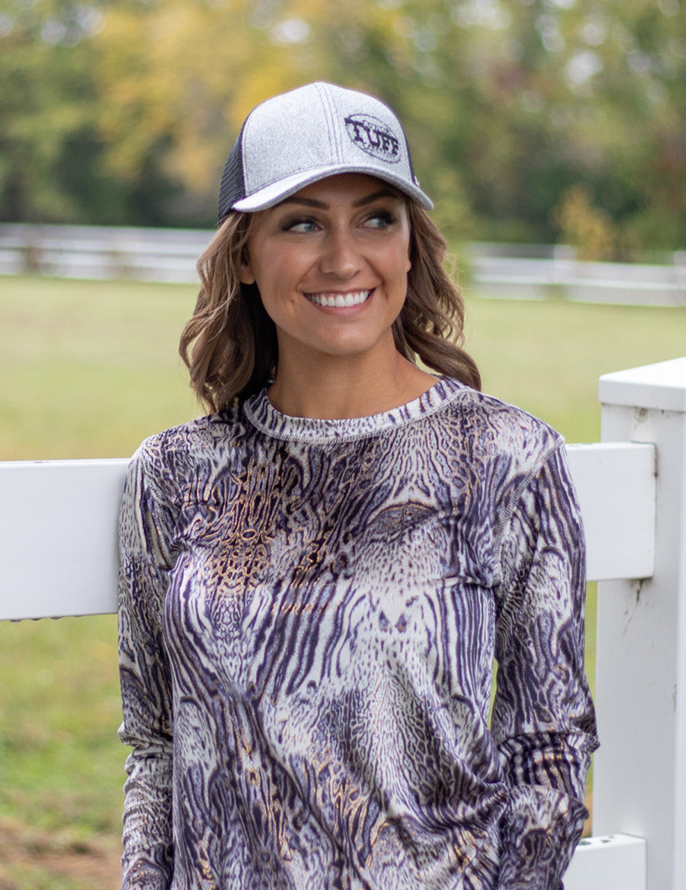 COWGIRL TUFF Silver Trucker Cap