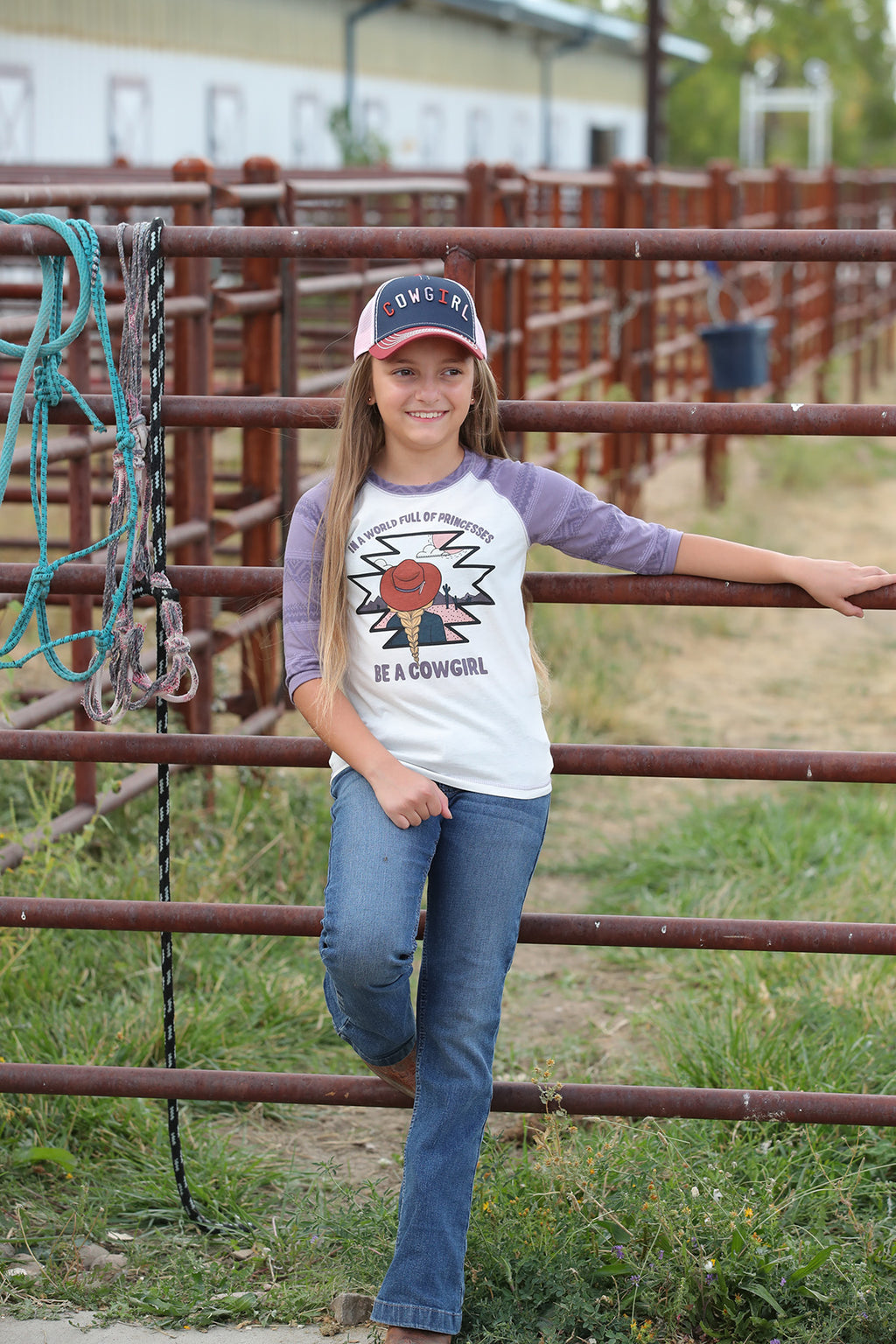 CRUEL GIRL Girl's "Be A Cowgirl" Raglan