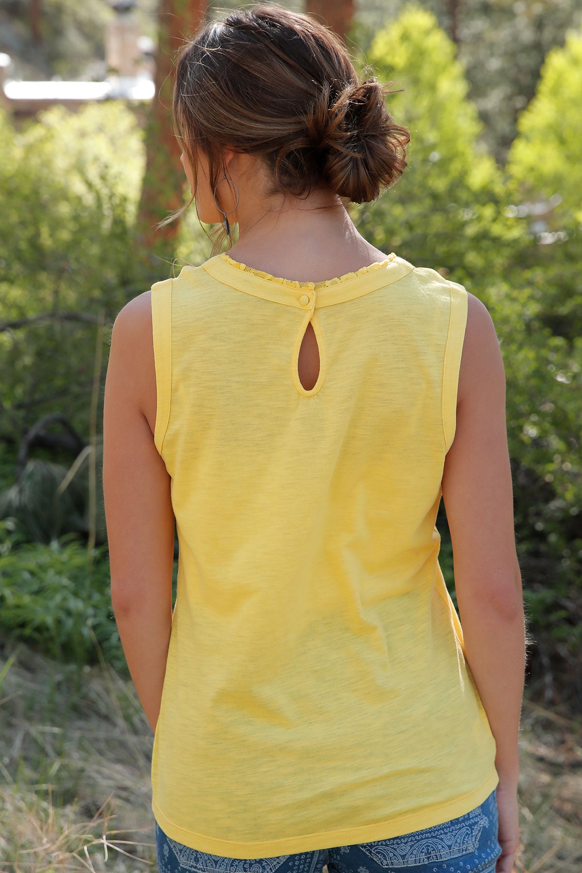 CRUEL GIRL Women's Yellow Knit Tank