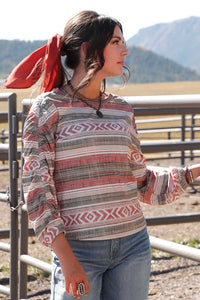 CRUEL GIRL Women's 3/4 Sleeve Knit Shirt