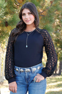 CRUEL GIRL Women's Black Raglan