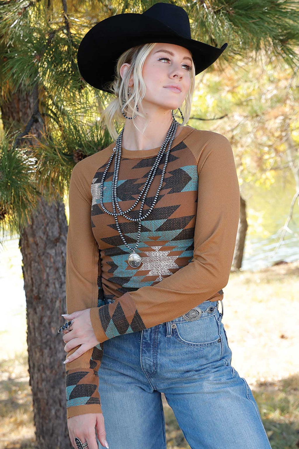 CRUEL GIRL Women's Brown Raglan