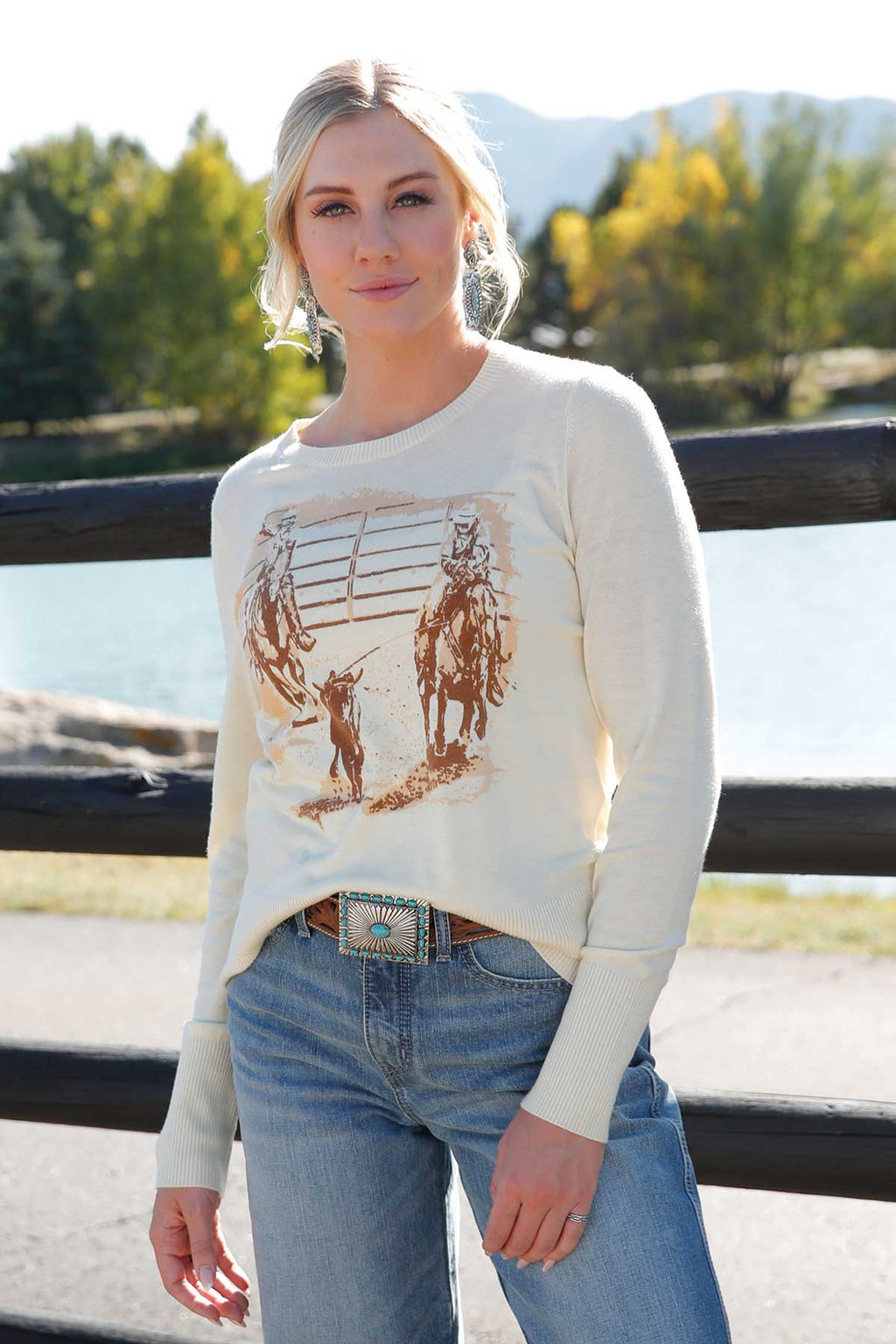 CRUEL GIRL Women's Cream Sweater