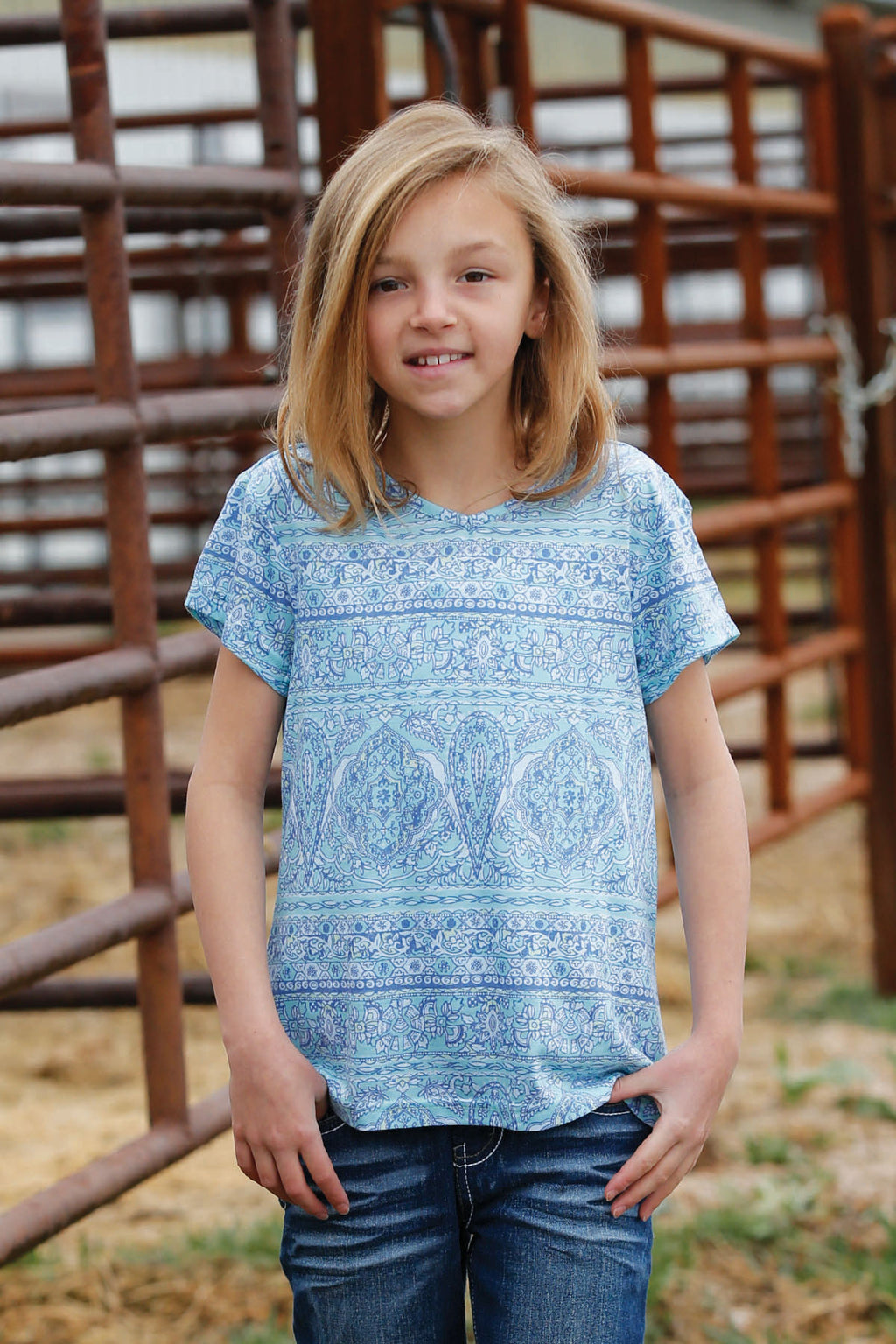 CRUEL GIRL Girl's Turquoise Tee