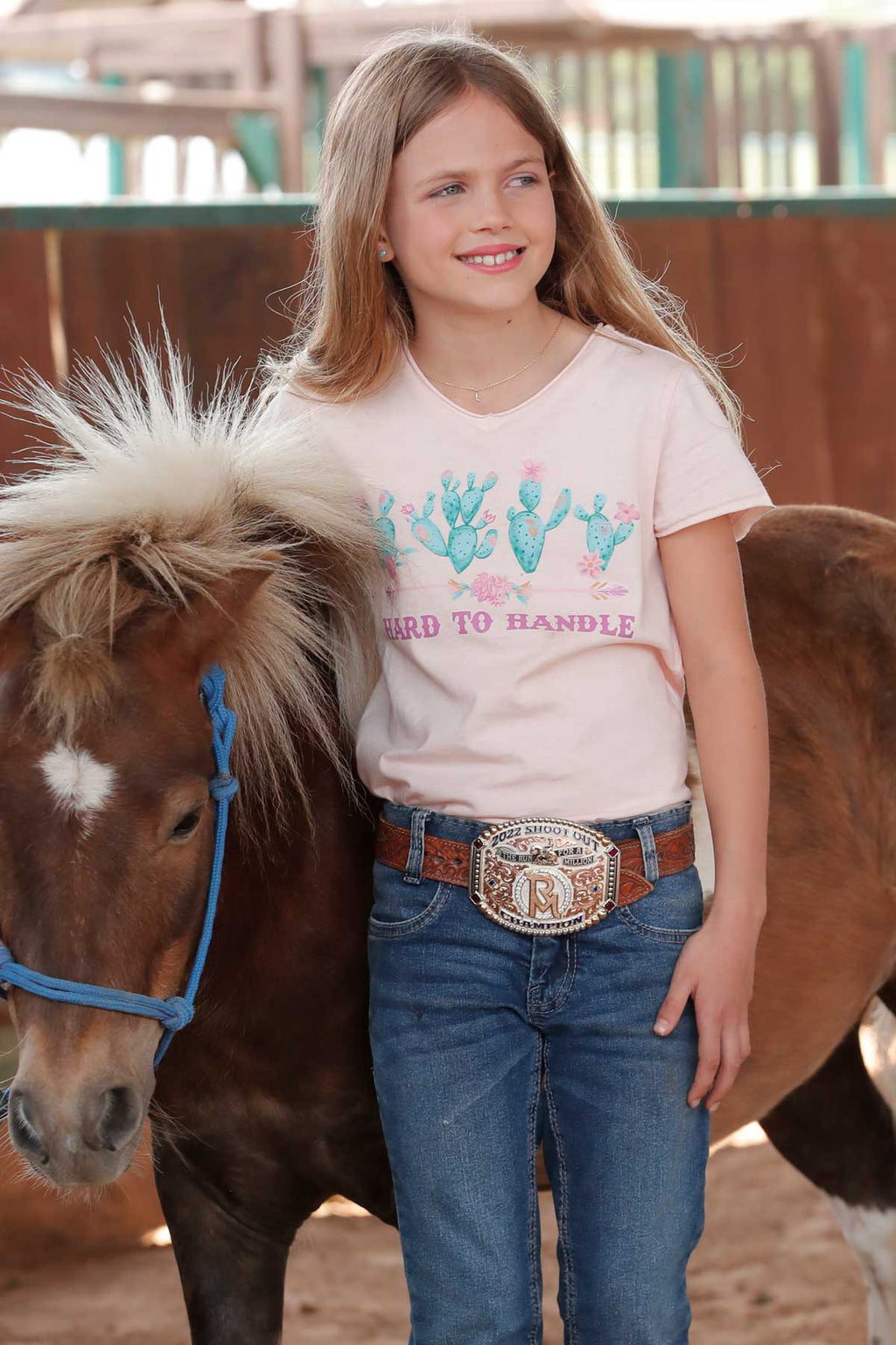 CRUEL GIRL Girl's Peach "Hard To Handle" Tee