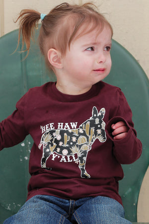 CRUEL GIRL Toddler "Hee Haw Y'all" Long Sleeve