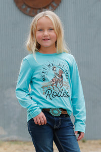 CRUEL GIRL Girl's Turquoise Long Sleeve Tee