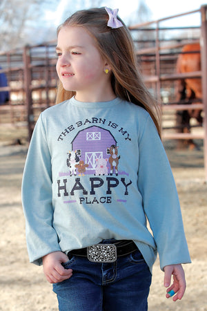 CRUEL GIRL Girl's Green Long Sleeve Tee