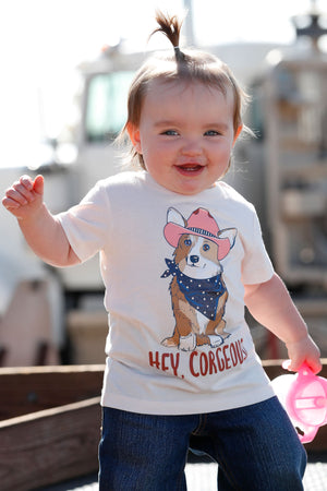 CRUEL GIRL Toddler "Hey Corgeous!" Tee