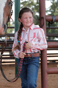 CRUEL GIRL Girl's Striped MultiColored Button-Down Western Shirt