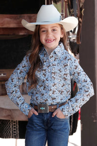 CRUEL GIRL Girl's Farm Animal Button-Down Western Shirt