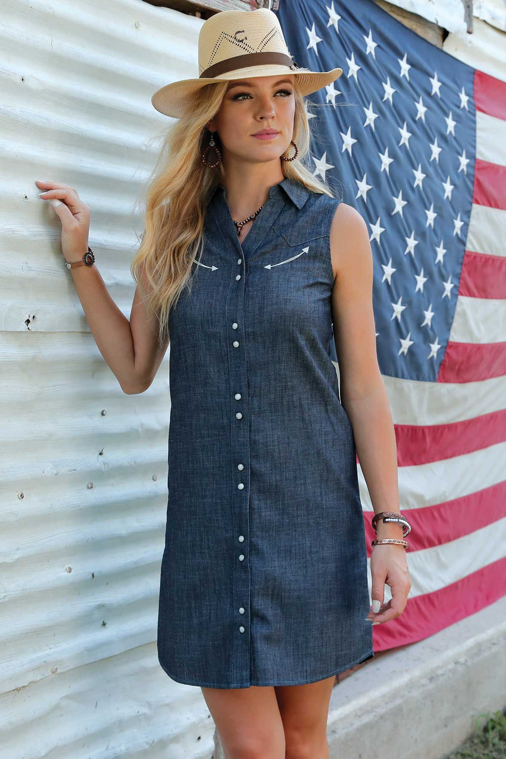 CRUEL GIRL Women's Chambray Dress