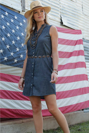 CRUEL GIRL Women's Chambray Dress