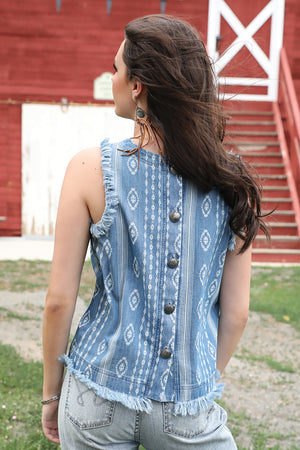 CRUEL GIRL Women's Chambray Tank