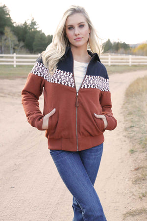 CRUEL GIRL Women's Brown Bomber