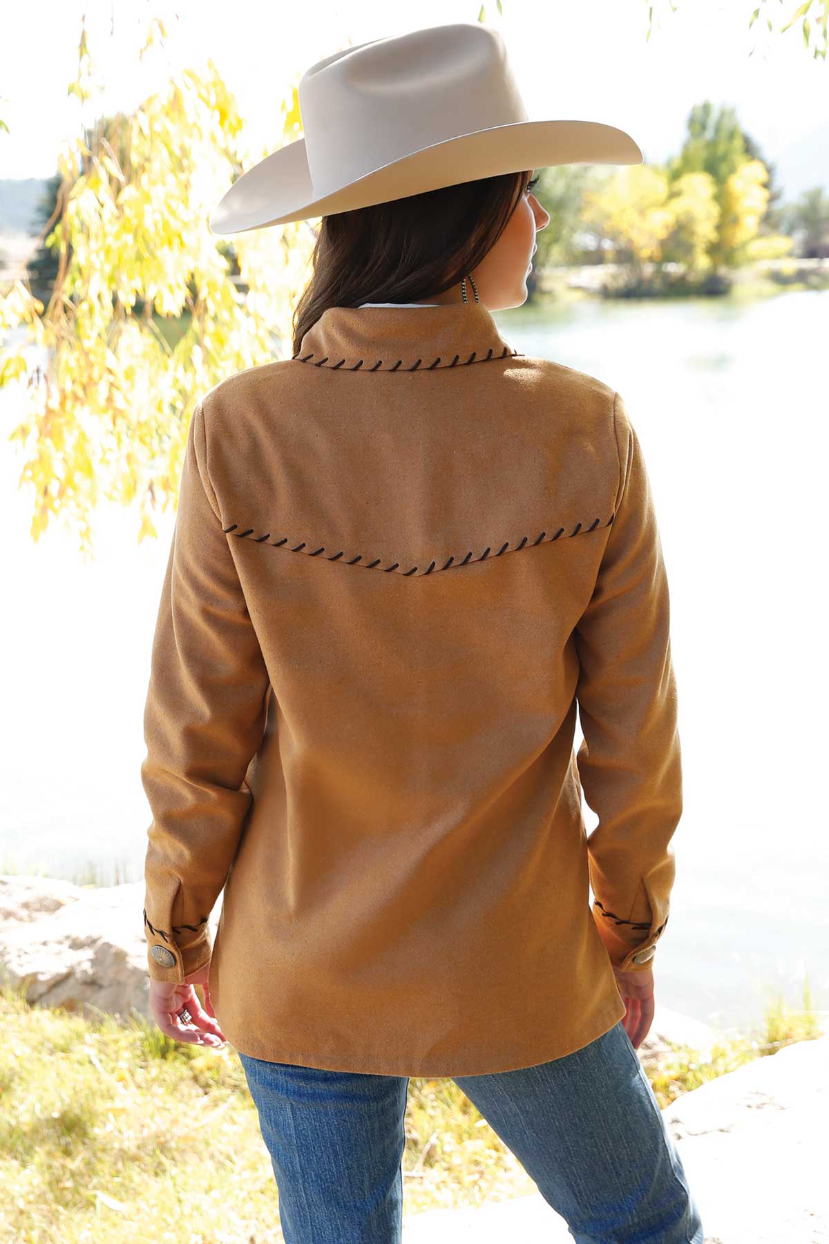 CRUEL GIRL Women's Brown Shirt Jacket
