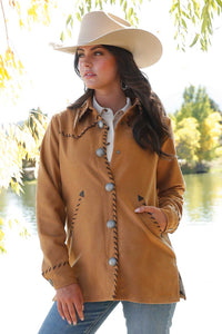 CRUEL GIRL Women's Brown Shirt Jacket