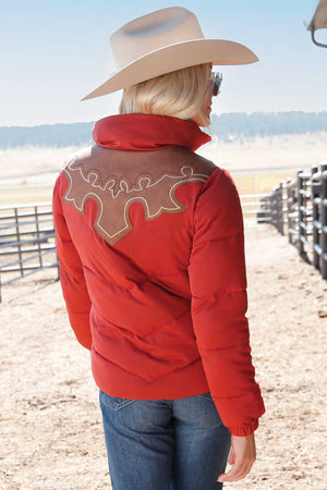 CRUEL GIRL Women's Red Puffer Jacket