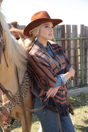 CRUEL GIRL Women's Brown Poncho