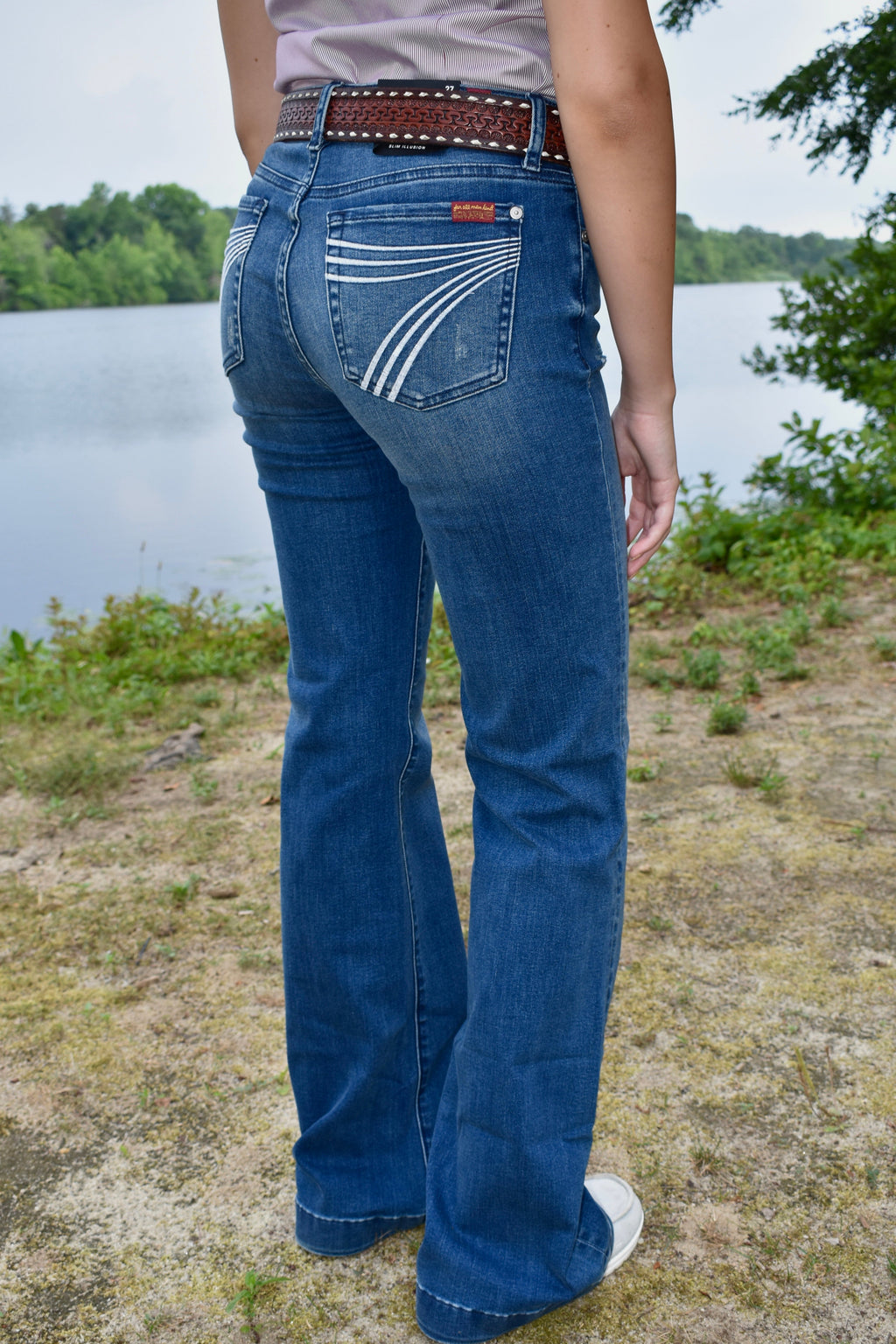 7 FOR ALL MANKIND Lake Blue Dojo Trouser