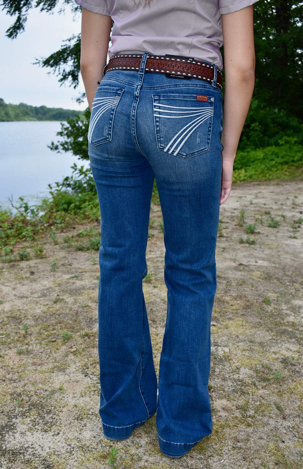7 FOR ALL MANKIND Lake Blue Tailorless Dojo Trouser