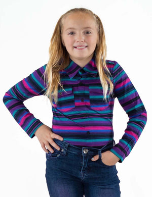 COWGIRL TUFF Girl's Pullover Button-Up