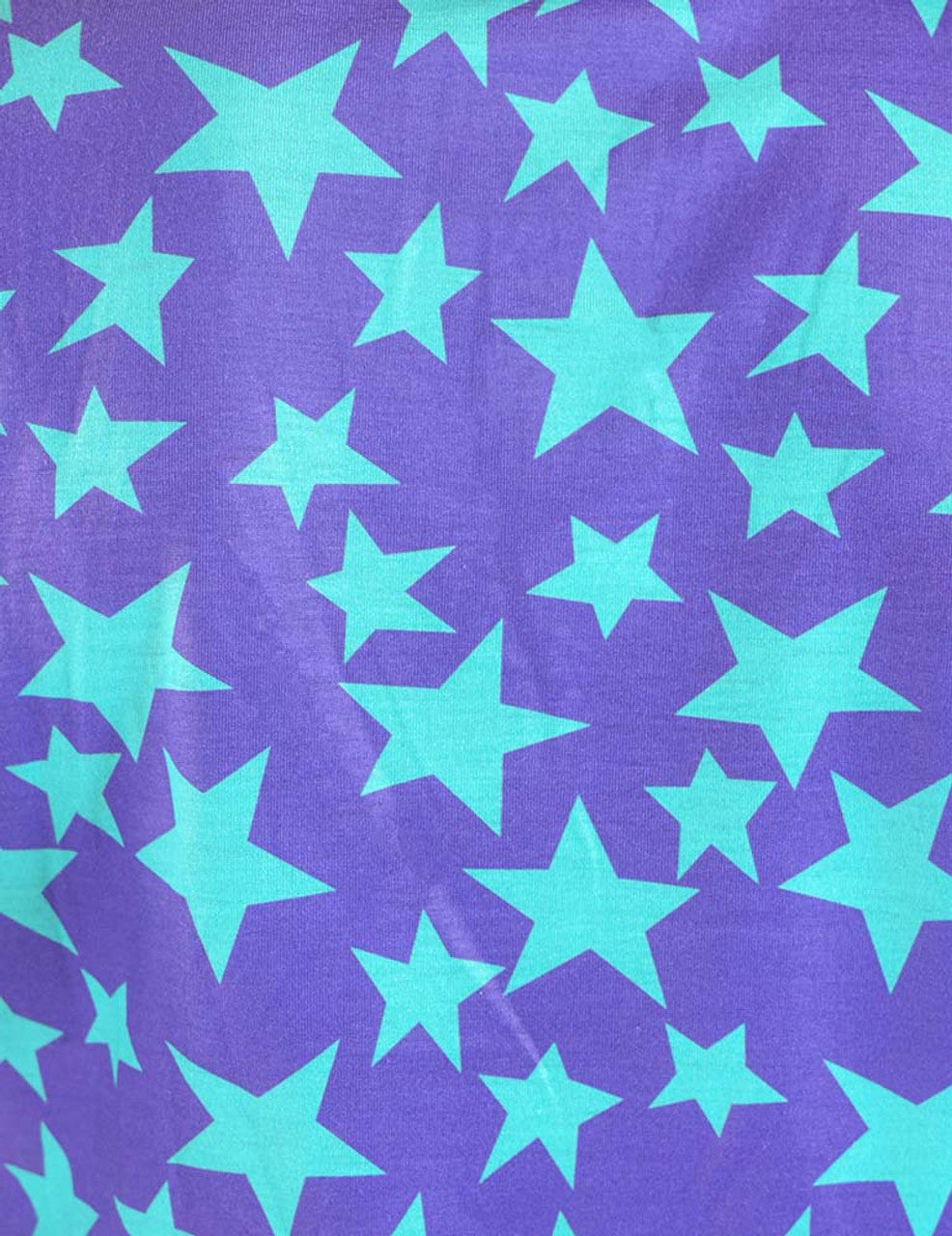 COWGIRL TUFF Women's Purple and Turquoise Stars Mid-weight Stretch Jersey Pullover Button-Up