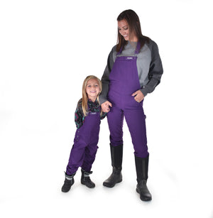 COWGIRL TUFF Work Hard Play Hard Purple Tuck In Bib Overall