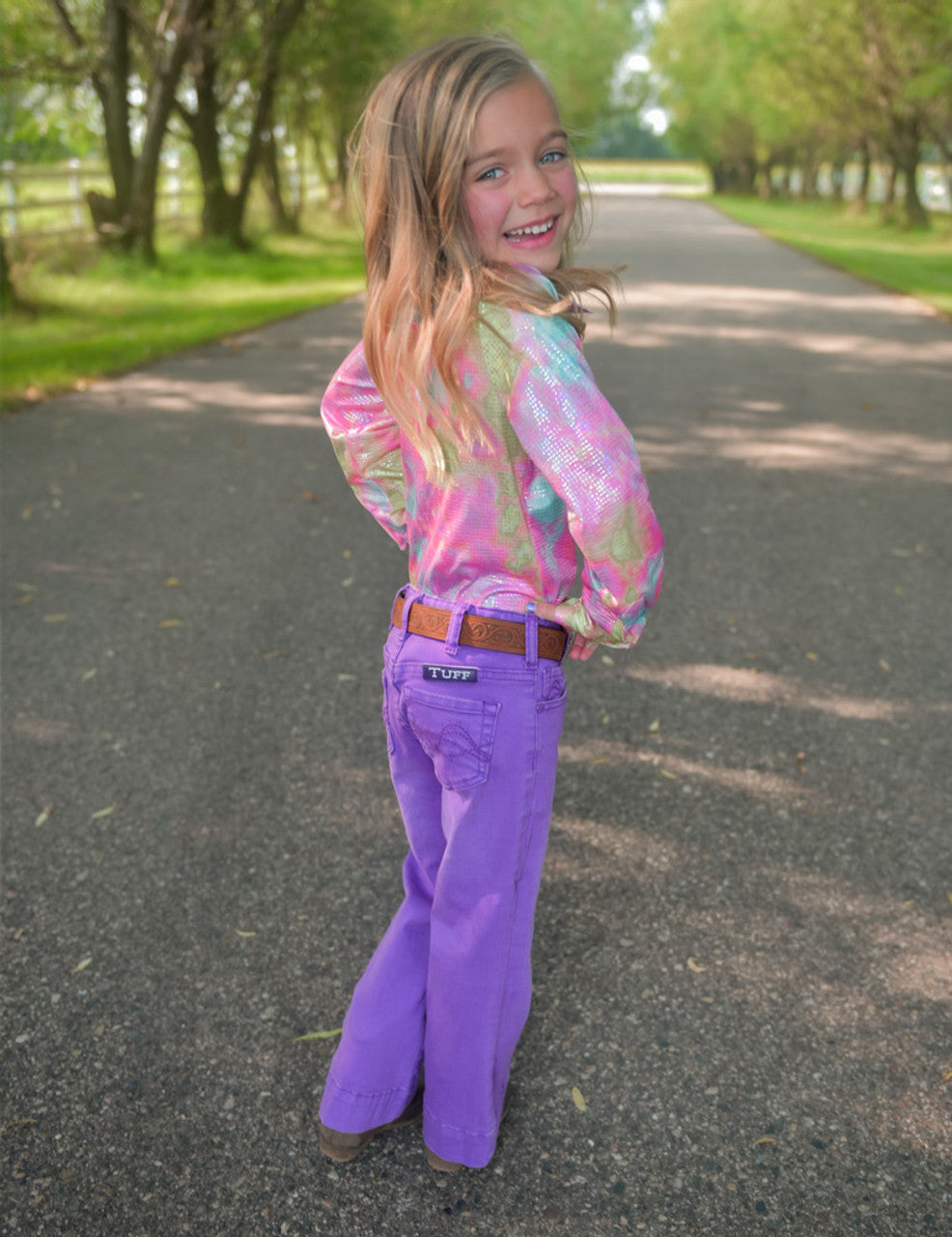 COWGIRL TUFF Girl's Grape Escape Trouser