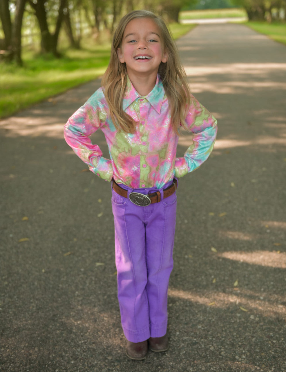 COWGIRL TUFF Girl's Tangerine Trouser