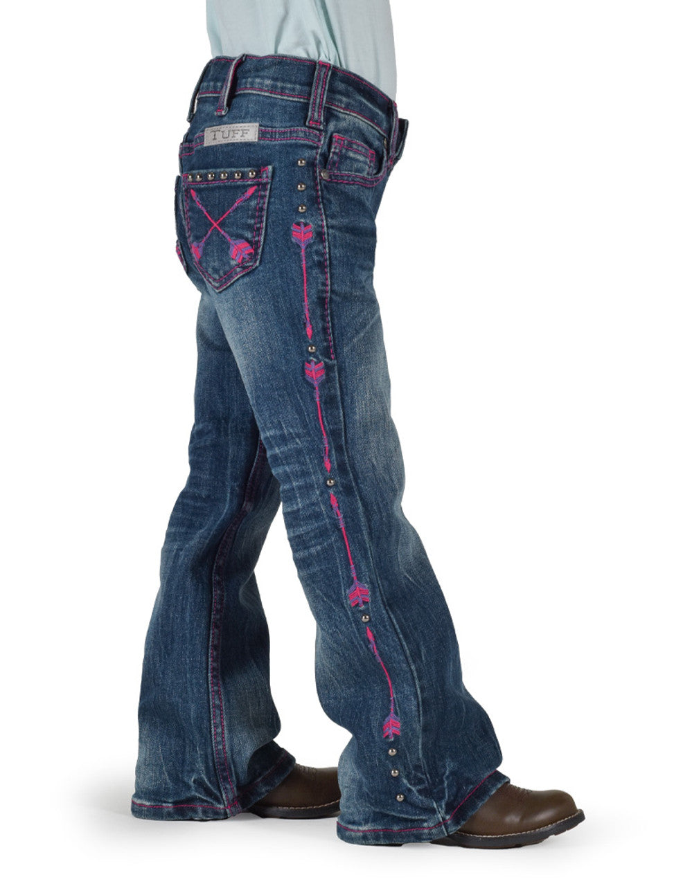 COWGIRL TUFF Girl's Pink Arrow Jeans