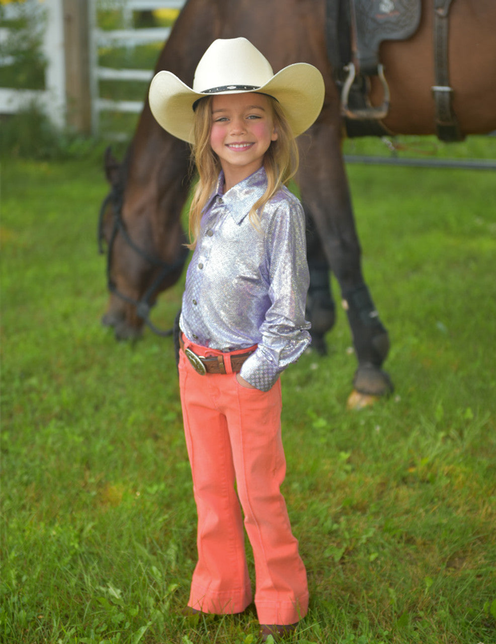 COWGIRL TUFF Girl's Tangerine Trouser