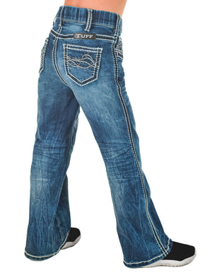 COWGIRL TUFF Girl's Pull On Hurricane Bootcut Jeans