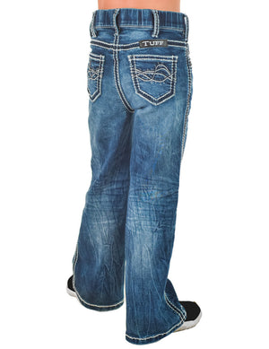 COWGIRL TUFF Girl's Pull On Hurricane Bootcut Jeans