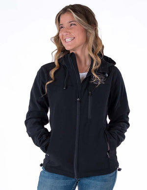 COWGIRL TUFF Black Microfiber Jacket With Embroidered Logo