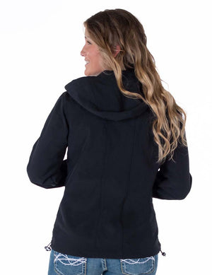 COWGIRL TUFF Black Microfiber Jacket With Embroidered Logo