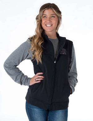 COWGIRL TUFF Black Stretch Microfiber Jacket with Embroidered Logo