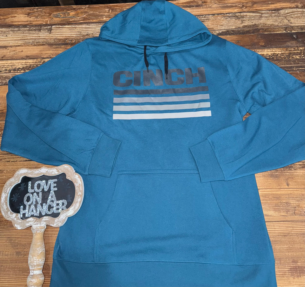 CINCH Men's Teal Pullover Hoodie