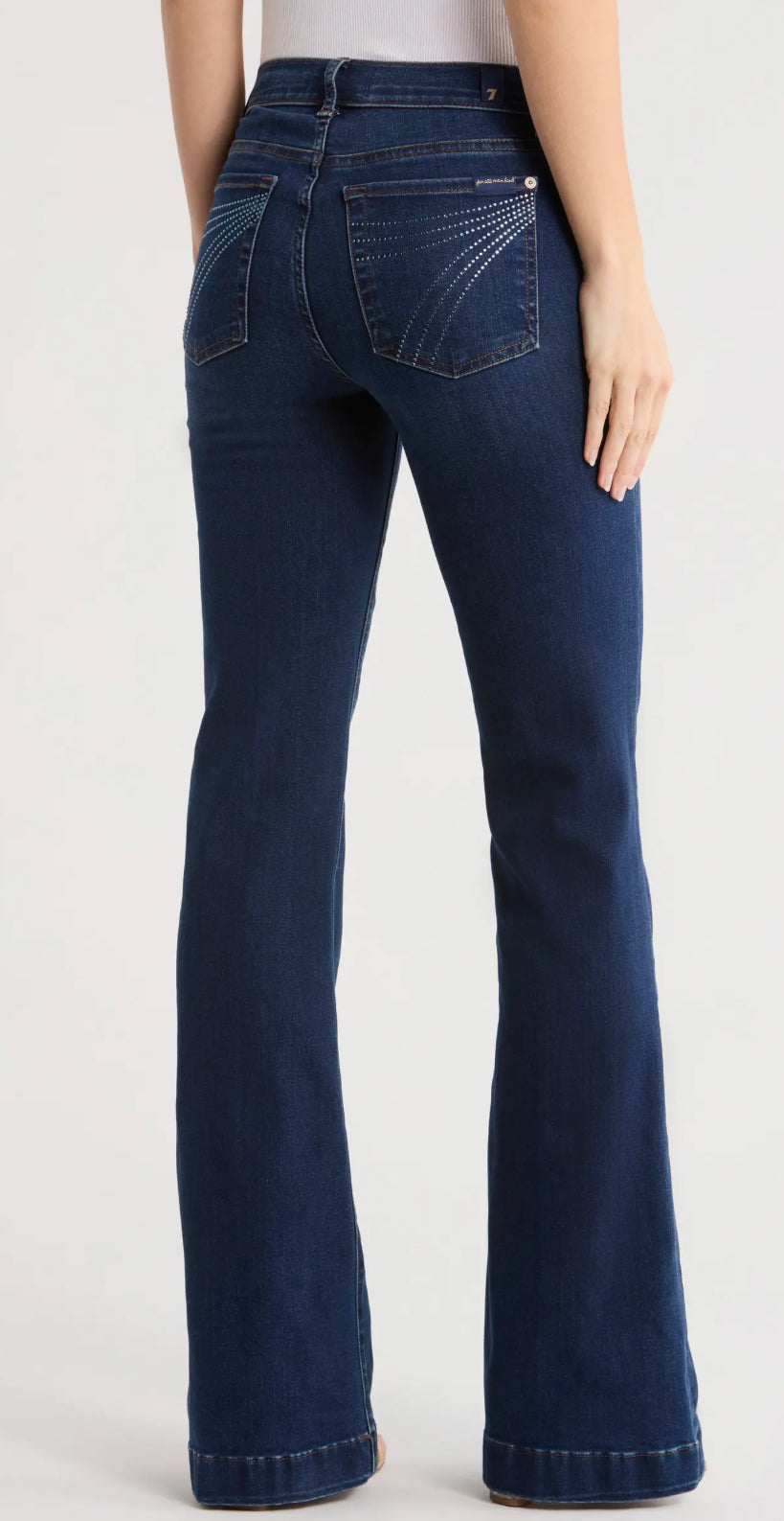 7 FOR ALL MANKIND Dark Wash Crystal Pocket Dojo