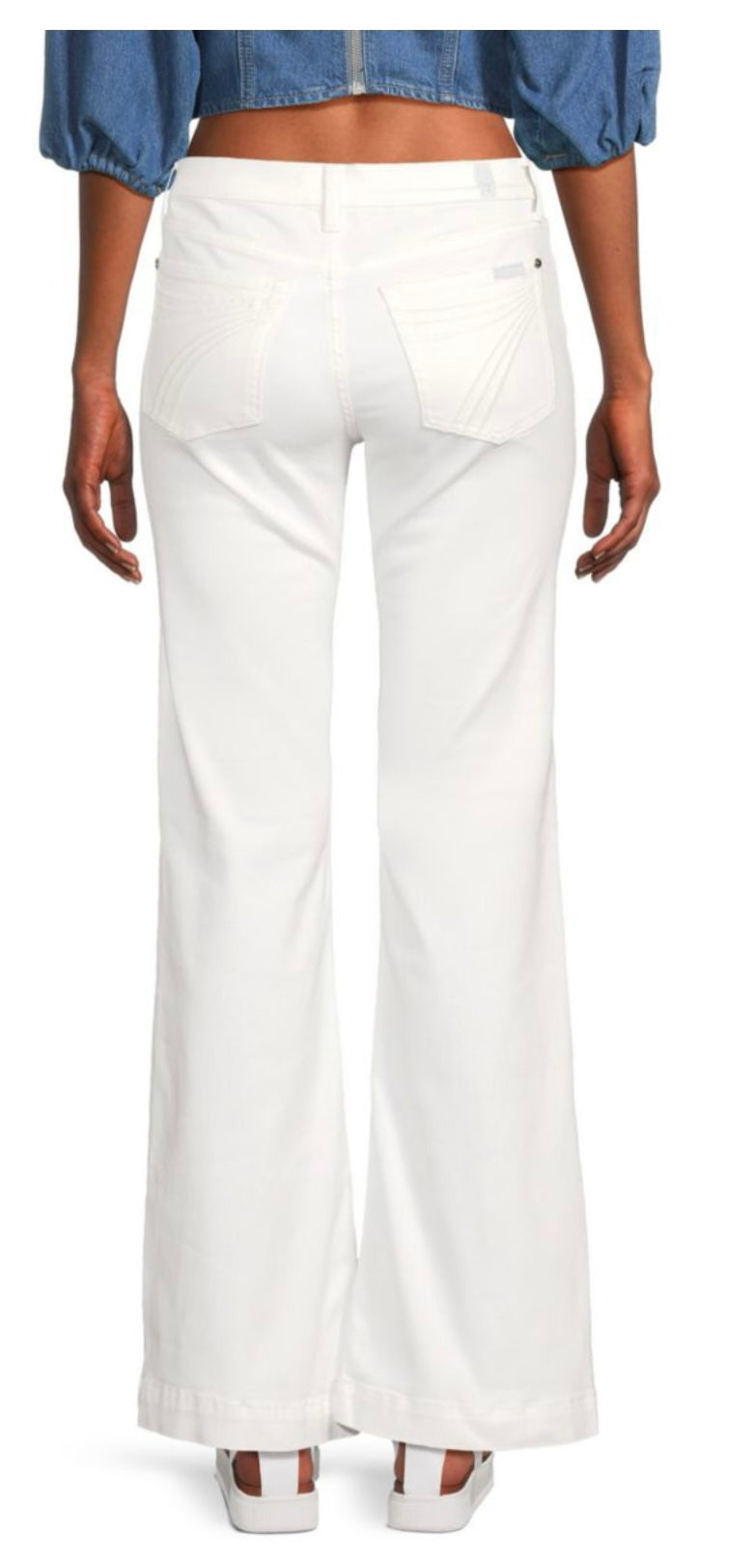 7 FOR ALL MANKIND White Dojo Original Trouser