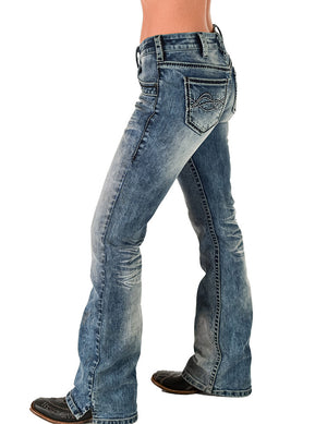 COWGIRL TUFF Women's DFMI Bleached Jean