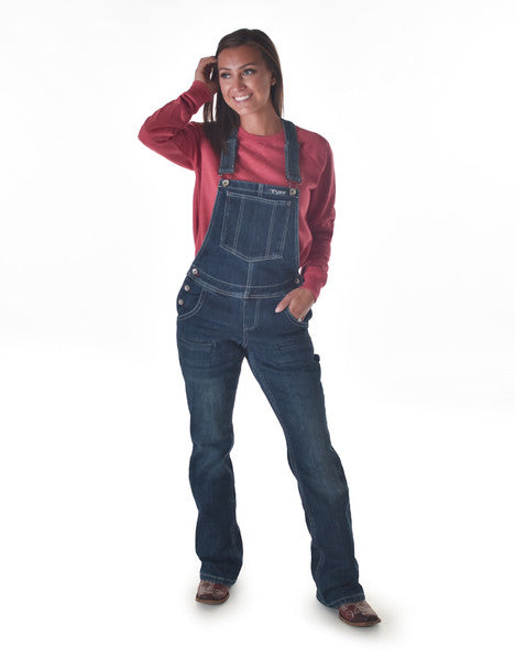 COWGIRL TUFF Double Down Flannel Bib Overalls