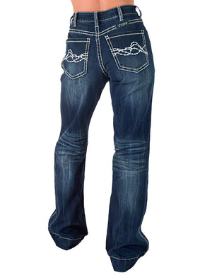 COWGIRL TUFF Women's Edgy Wide Leg Jean