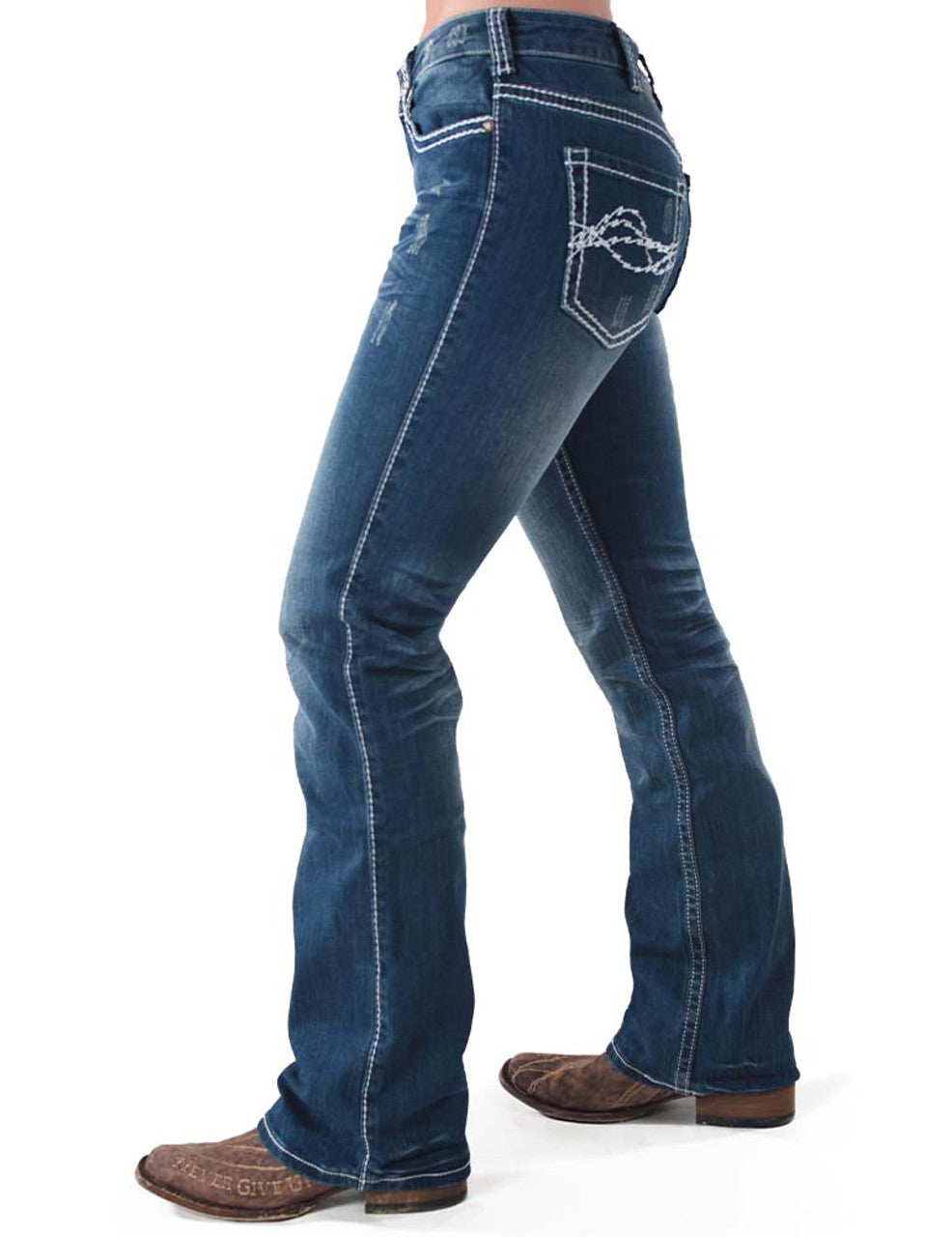 COWGIRL TUFF Women's Edgy Trouser Jean